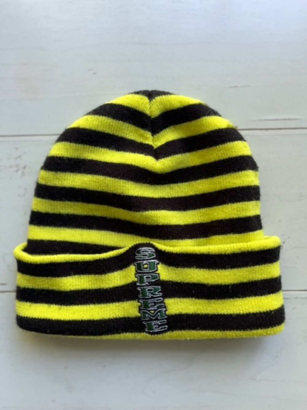 Supreme Striped Beanie Streetwear Knit Hat